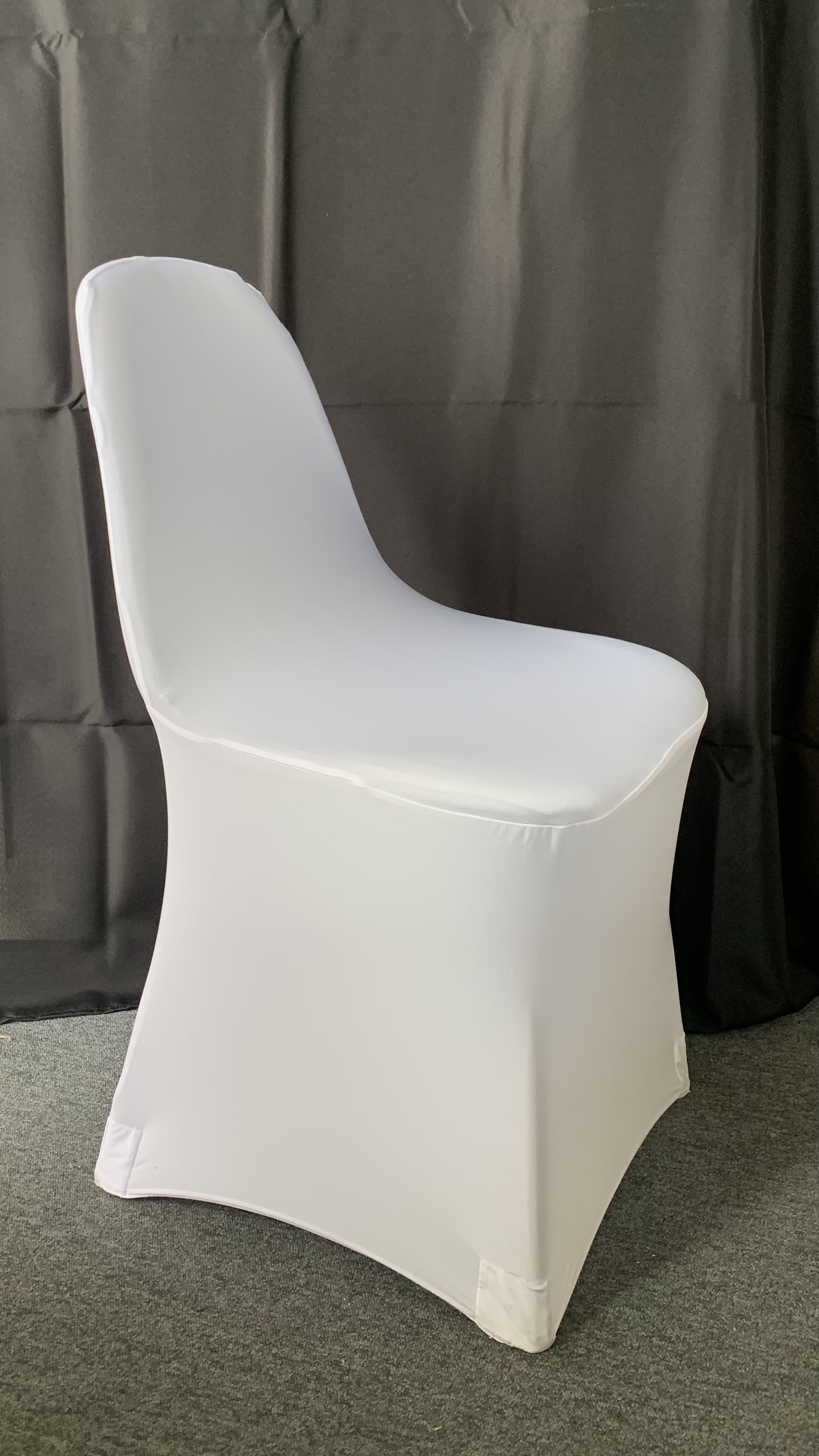 Housse blanche lycra pour chaise